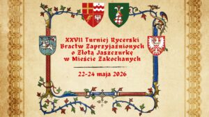 XXVII Turniej Rycerski Bractw Zaprzyjaźnionych o Złotą Jaszczurkę w Mieście Zakochanych® 22-24 maja 2026 roku Piątek - 22 maja 2026 22:00 - Pokaz ognia w wykonaniu Hidden Chełmno - Osada Rycerska Sobota - 23 maja 2026 roku 11:30 - Oficjalne rozpoczęcie turnieju przez Burmistrza miasta Chełmna.            Przemarsz spod Urzędu Miasta oraz przywitanie gości w Osadzie Rycerskiej. 13:00 - Turniej miecza i tarczy - Osada Rycerska 13:30 - Turniej łuczniczy - Park Nowe Planty 15:00 - Turniej miecza długiego - Osada Rycerska 16:30 - Bieg rycerski - Osada Rycerska 18:30 - Inscenizacja bitwy - Park Nowe Planty Ponadto w ciągu  całego dnia sobotniego czeka moc atrakcji: potyczki rycerskie, gry i zabawy, które poprowadzi Kram Lizard, kramy rzemieślnicze, warsztaty tańca średniowiecznego. Otwarta do zwiedzania będzie również Izba Tortur. Niedziela - 24 maja 2026 roku 10:00 - Gry RPG z Nine Dragons - Izba Tortur 10:00 - Warsztaty zielarskie z Hidden Chełmno - Osada Rycerska Wstęp wolny Chełmno, ul. Kościelna 7 Osada Rycerska Organizator: Zastęp Rycerski z Chełmna Więcej informacji www.zastepchelmno.pl Plakat XXVII Turniej Rycerski Bractw zaprzyjaźnionych w mieście zakochanych 22 -24 maja 2026 r. - powiększ/pobierz tutaj Aktualizacja: 19.05.2026 r., EP