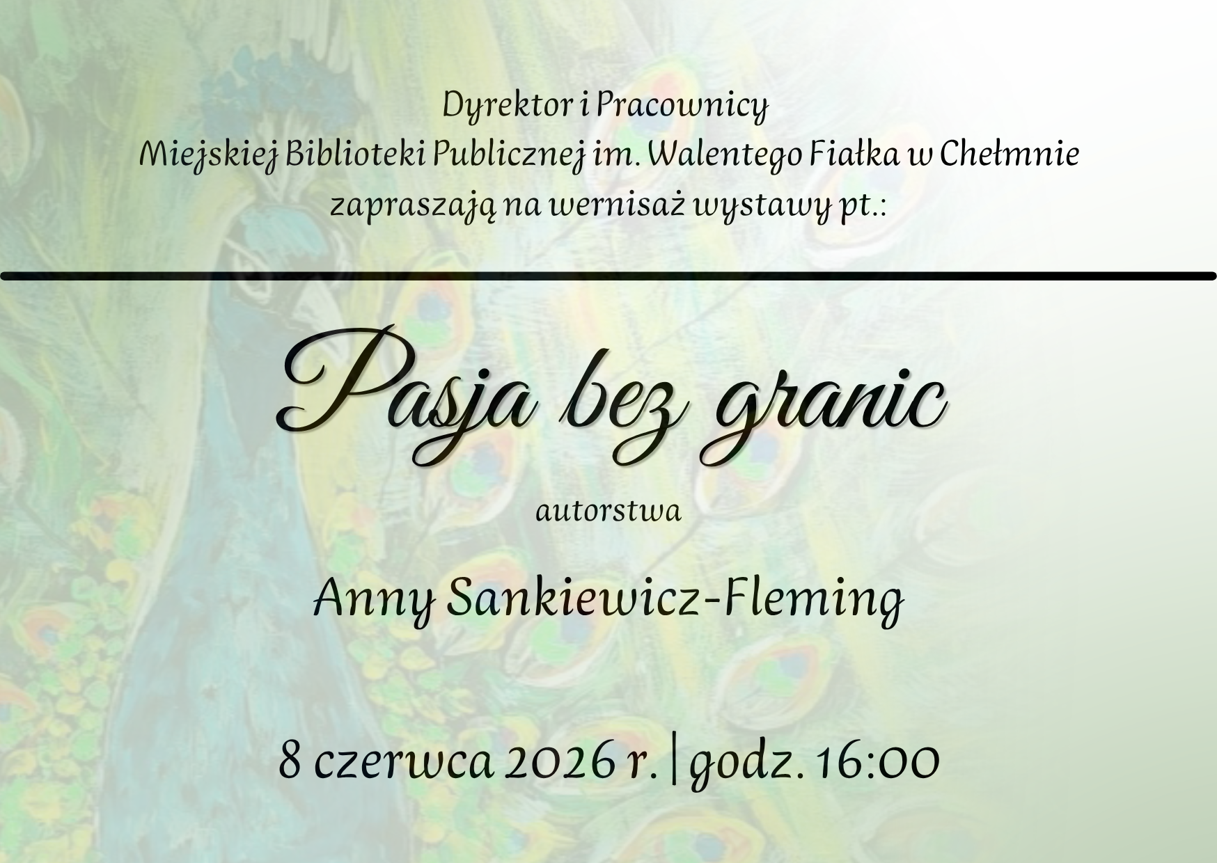 „Pasja bez granic” – wernisaż wystawy Anny Sankiewicz-Fleming
