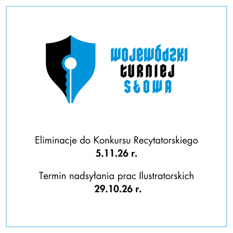 Turniej Słowa 2026 „Dzieci Mają Głos” – eliminacje w Chełmnie Lubisz recytować albo tworzyć ilustracje inspirowane literaturą? Weź udział w chełmińskich eliminacjach Turnieju Słowa 2026 „Dzieci Mają Głos” i zaprezentuj swój talent przed jury! Turniej skierowany jest do uczniów klas I-VIII szkół podstawowych i odbywa się w dwóch kategoriach: 🎙️ Turniej Recytatorski Uczestnicy prezentują wybrany utwór literacki, stawiając przede wszystkim na interpretację, kulturę słowa i poprawność językową. 📅 Eliminacje recytatorskie: 5 listopada 2026 r. 📌 Miejsce: Kinoteatr Rondo w Chełmnie 📝 Termin nadsyłania zgłoszeń: do 29 października 2026 r. 🎨 Turniej Ilustratorski Zadaniem uczestników jest wykonanie ilustracji inspirowanej wybranym utworem literackim. Każdy autor może zgłosić od jednej do trzech prac. 🖼️ Termin nadsyłania prac: do 29 października 2026 r. Chełmińskie eliminacje przeznaczone są dla uczestników z powiatów: chełmińskiego, świeckiego i wąbrzeskiego oraz miasta Grudziądz. Laureaci eliminacji będą reprezentować nasz region podczas finału wojewódzkiego, który odbędzie się 27-28 listopada 2026 r. w Kujawsko-Pomorskim Centrum Kultury w Bydgoszczy. Więcej informacji w regulaminie. —————————— Aby zgłosić swój udział, należy pobrać i wypełnić Kartę Zgłoszenia oraz zapoznać się z Regulaminem dostęnymi na stronie: https://chdk.pl/turniej-slowa-2026-dzieci-maja-glos-eliminacje-w-chelmnie/ Zapraszamy do udziału! Niech literatura wybrzmi słowem i obrazem 📚✨ ORGANIZATOR GŁÓWNY: Kujawsko-Pomorskie Centrum Kultury w Bydgoszczy #bujamsiewkulturze #zyjkulturalnie